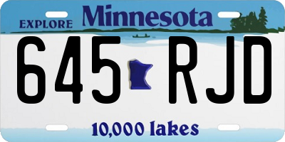 MN license plate 645RJD