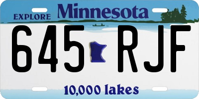 MN license plate 645RJF