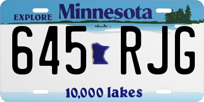 MN license plate 645RJG