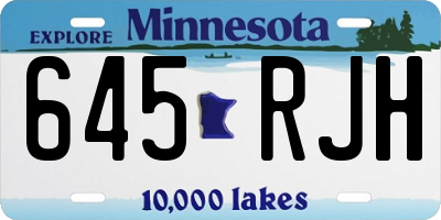 MN license plate 645RJH
