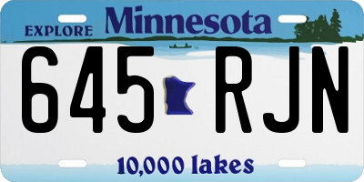 MN license plate 645RJN