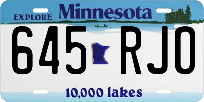 MN license plate 645RJO
