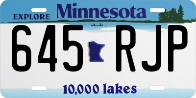 MN license plate 645RJP