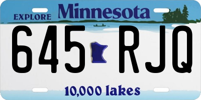 MN license plate 645RJQ