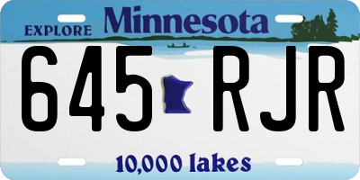 MN license plate 645RJR