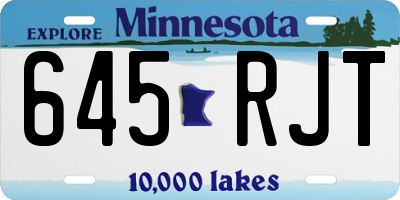 MN license plate 645RJT