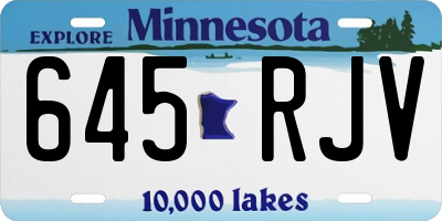 MN license plate 645RJV