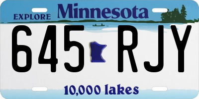 MN license plate 645RJY