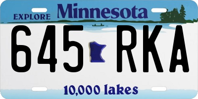 MN license plate 645RKA