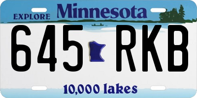 MN license plate 645RKB