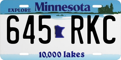 MN license plate 645RKC