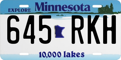 MN license plate 645RKH