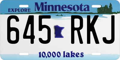 MN license plate 645RKJ