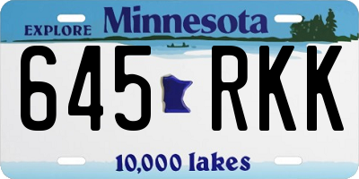 MN license plate 645RKK