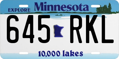 MN license plate 645RKL