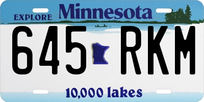 MN license plate 645RKM
