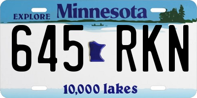 MN license plate 645RKN