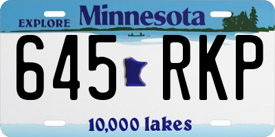 MN license plate 645RKP