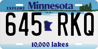 MN license plate 645RKQ