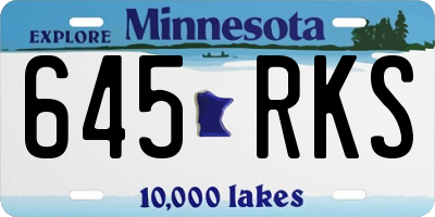 MN license plate 645RKS