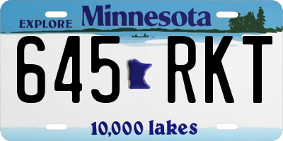 MN license plate 645RKT