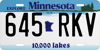 MN license plate 645RKV
