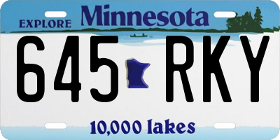 MN license plate 645RKY