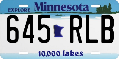 MN license plate 645RLB
