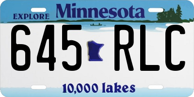 MN license plate 645RLC