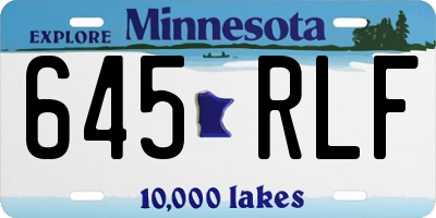 MN license plate 645RLF