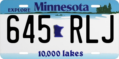 MN license plate 645RLJ