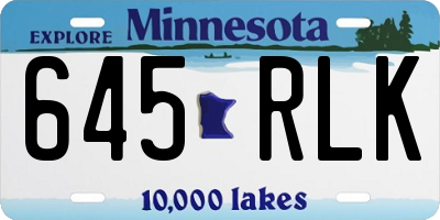 MN license plate 645RLK