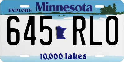 MN license plate 645RLO