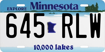 MN license plate 645RLW