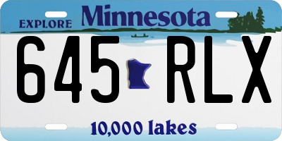 MN license plate 645RLX