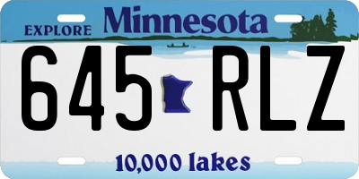 MN license plate 645RLZ