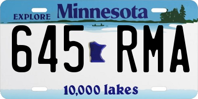 MN license plate 645RMA