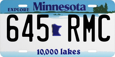 MN license plate 645RMC