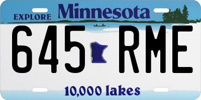 MN license plate 645RME