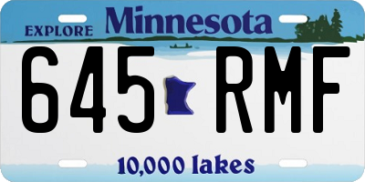 MN license plate 645RMF