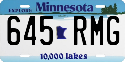 MN license plate 645RMG