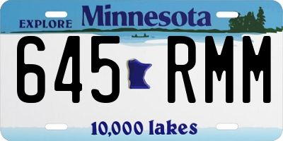 MN license plate 645RMM