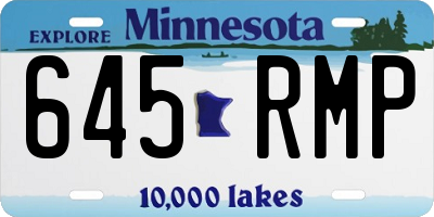 MN license plate 645RMP