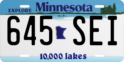 MN license plate 645SEI