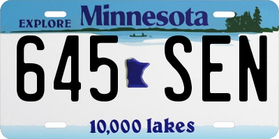 MN license plate 645SEN