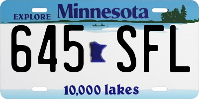 MN license plate 645SFL