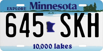 MN license plate 645SKH