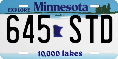 MN license plate 645STD
