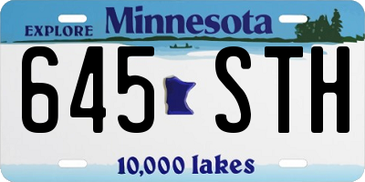 MN license plate 645STH