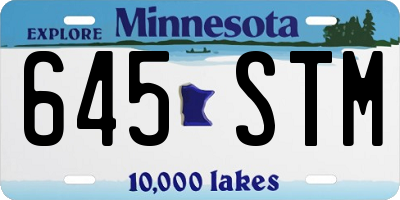 MN license plate 645STM